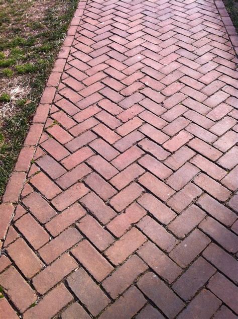 Herringbone – our favorite pattern from the Lawn | Brick paver patio, Brick sidewalk, Brick pathway