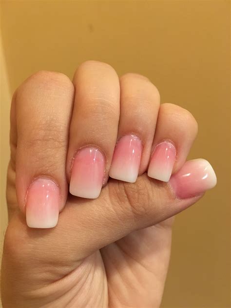 Get the Perfect Pink and White Ombre Nails with Glitter – The FSHN