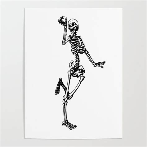 Dancing Skeleton Art Poster by Original Dna Plus - 18" X 24" | Feather tattoo design, Skeleton ...