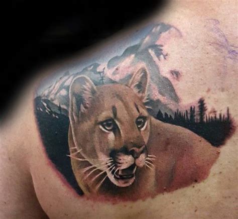 40 Wild Mountain Lion Tattoo Designs for Men