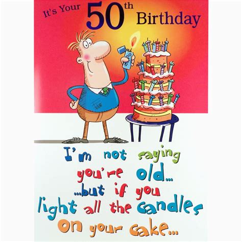 Funny 50th Birthday Cards for Men 50th Birthday Card Funny Rude Humorous Male Happy | BirthdayBuzz