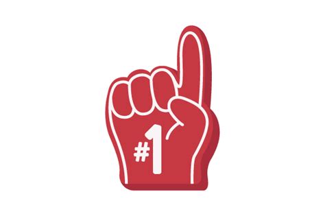 Number One, Foam Finger SVG Cut file by Creative Fabrica Crafts · Creative Fabrica