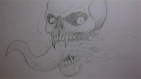 Vampire Skull Drawing at PaintingValley.com | Explore collection of Vampire Skull Drawing