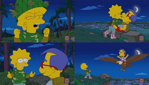 The Simpsons - Lisa Kisses Milhouse by dlee1293847 on DeviantArt