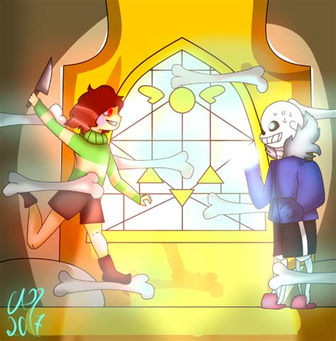 Sans And Chara Genocide Route| Undertale Fanart by LilianaCapz on DeviantArt