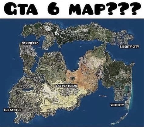 GTA6 map concept blends all cities into a giant open world