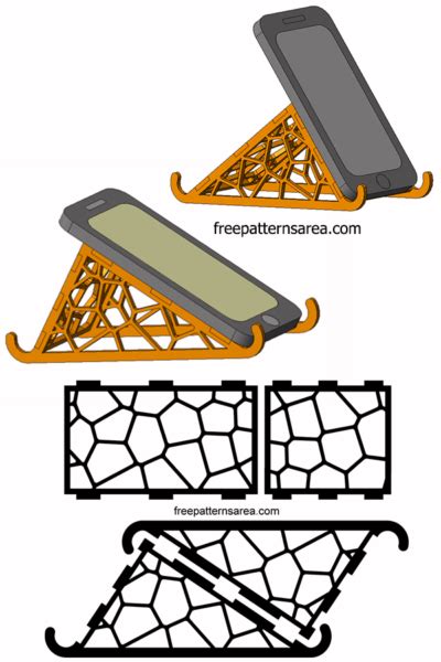 Free Laser Cut Phone Stand Template - FreePatternsArea