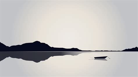 Minimal Landscape Black and White Wallpaper