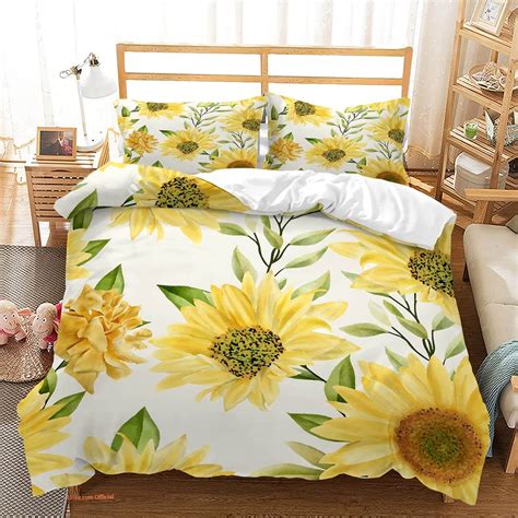 Sunflower Bedding Full Size Garden Floral Sunflower Bedding Set - Ettee