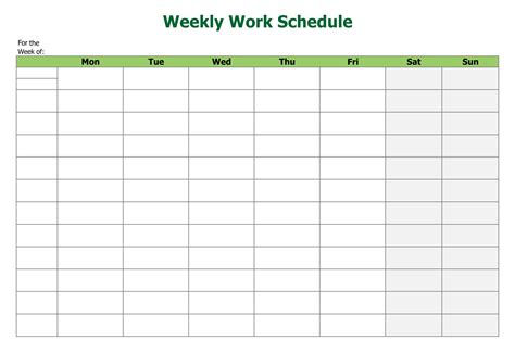 Blank Employee Schedules - 20 Free PDF Printables | Printablee