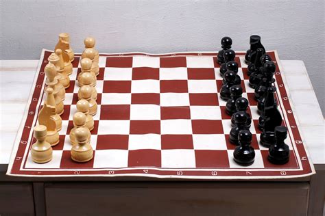 Vintage Tournament Chess Board Game 80s Gift for Kids Natural