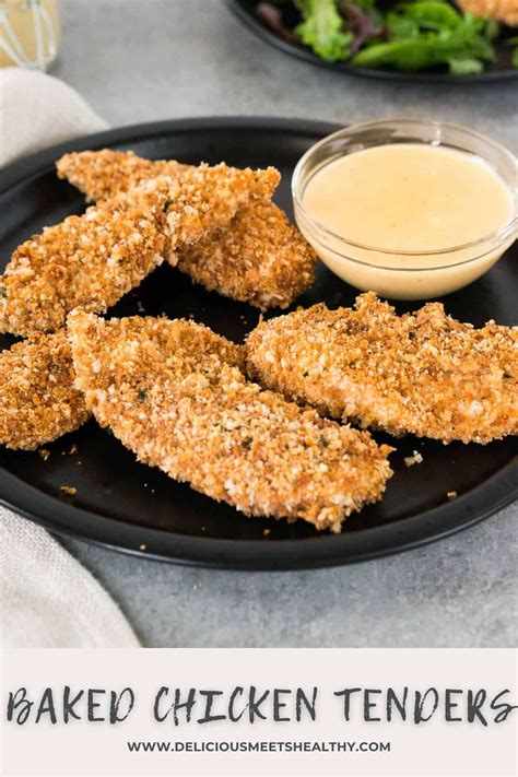 Crispy Oven Baked Chicken Tenders - Delicious Meets Healthy