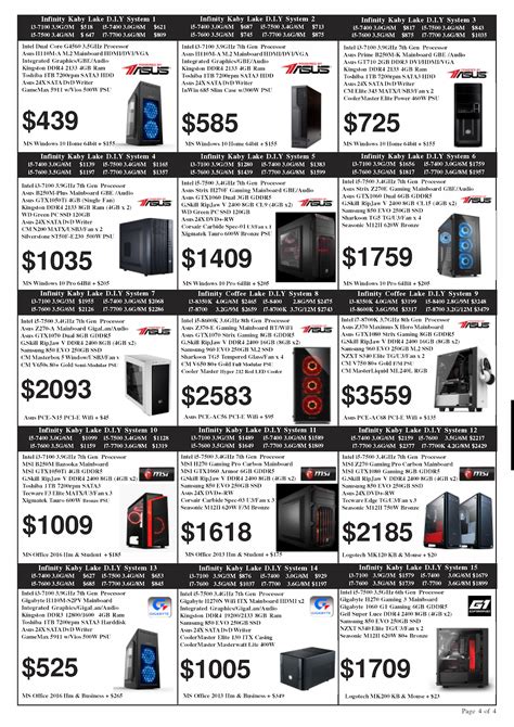 SG PC Fair - Brochures, Flyers and Price List page: Infinity Computer Price List (2018-12-15)