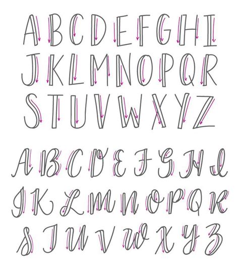 Lettering Alphabet | Lettering alphabet, Hand lettering tutorial, Lettering tutorial