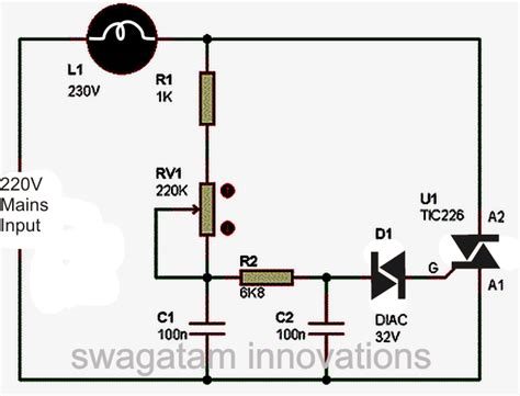 Simple Triac Dimmer Switch Circuit