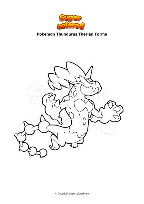 Thundurus Coloring Pages - Free Pokemon Coloring Pages Printables