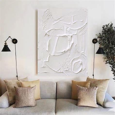 White Minimalist Art White Painting Large White Abstract - Etsy