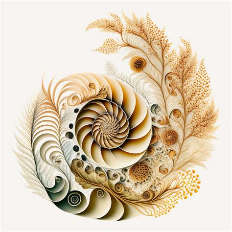 Fibonacci Sequence Spiral in Nature Drawing by RAGANA Design - Pixels