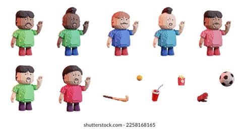 3d Illustration Cartoon Character Pixel Art Stock Illustration 2258168165 | Shutterstock