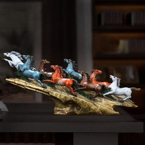 8 Running Horses Feng Shui - Modern Sculpture Artist