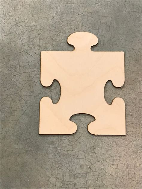 Puzzle Piece Wooden Cutout Laser Cut Wood A022 - Etsy