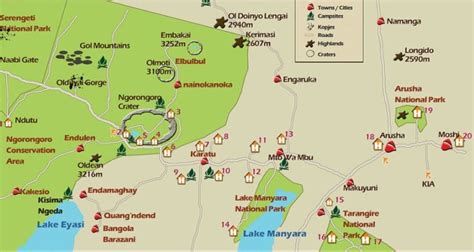 Ngorongoro Crater Map - map of ngorongoro crater