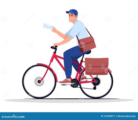 Postman Bike Icon, Cartoon Style Vector Illustration | CartoonDealer.com #147296746