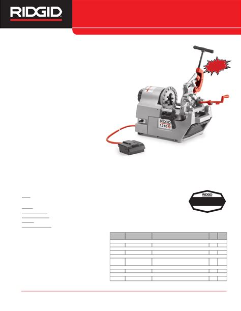 RIDGID 1210 User Manual | 2 pages