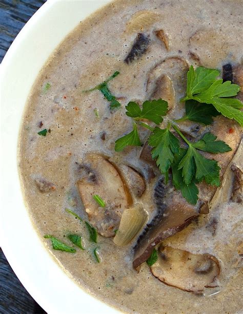 Scrumpdillyicious: Wild Mushroom Soup with Sherry & Thyme