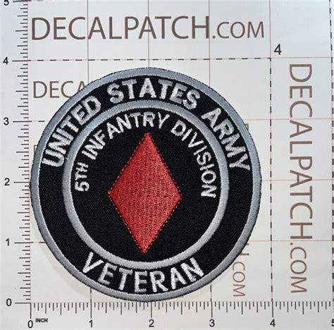 US Army 5th Infantry Division Veteran Patch - Decal Patch - Co