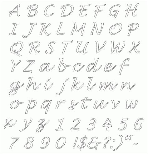 Free Printable Alphabet Stencils To Cut Out | Free Printable A to Z