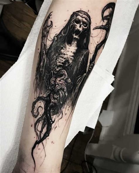 Evil tattoo by Brandon Herrera | Evil tattoos, Evil tattoo, Horror tattoo