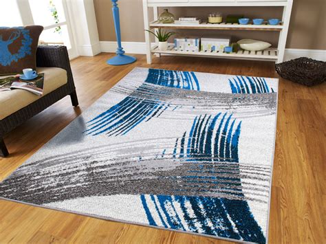 Large Contemporary Area Rugs 8 by 10 Grey Blue Green Area Rugs on Clearance 8x10 Rugs for Living ...