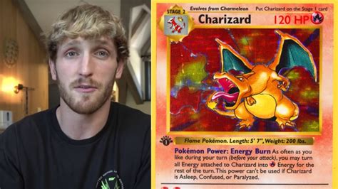 Logan Paul Charizard / Logan Paul mindblown after pulling rare Pokemon cards ... / A first ...