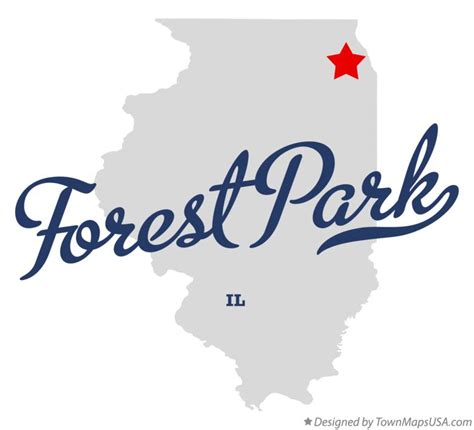 Map of Forest Park, IL, Illinois