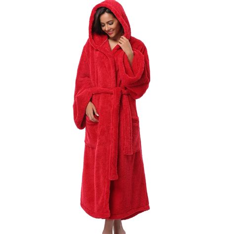 Winter Thick Warm Women Robes 2018 Coral Fleece Sleepwear Long Robe Woman Hotel Spa Plush Long ...