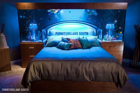 A Massive Custom-Made Seawater Aquarium Headboard