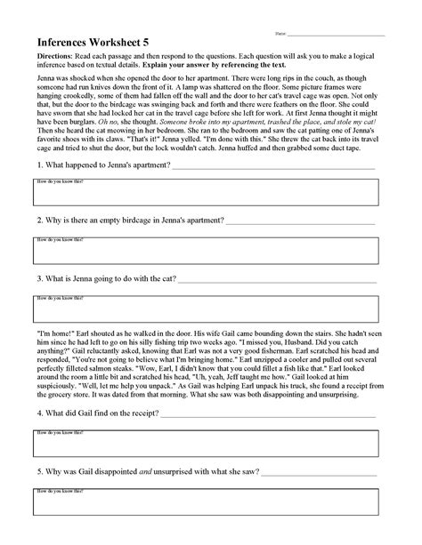 Citing Textual Evidence Worksheet / Text Evidence Worksheet 4th Grade Inferences Worksheets ...