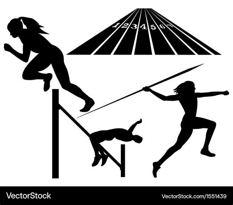 Track and field Royalty Free Vector Image - VectorStock