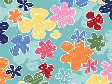 Cartoon Flowers Background Vector Art & Graphics | freevector.com