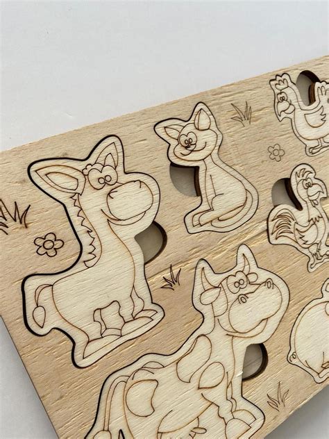 Wooden Puzzles Wooden Animals, Wooden Toys, 3d Puzzle, Sensory Toys, Montessori Materials ...