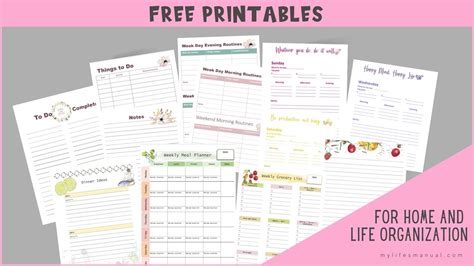 Printable Planner Pages Free - Mylifesmanual