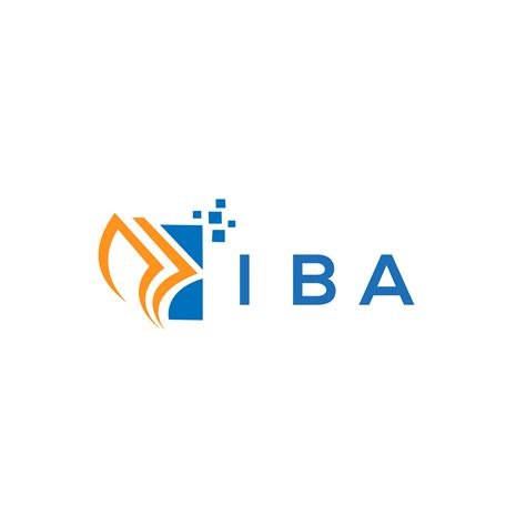 IBA credit repair accounting logo design on white background. IBA creative initials Growth graph ...