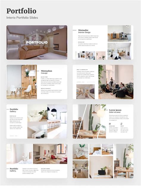 Interio - Creative Interior Design PowerPoint Template | Interior design portfolios, Portfolio ...