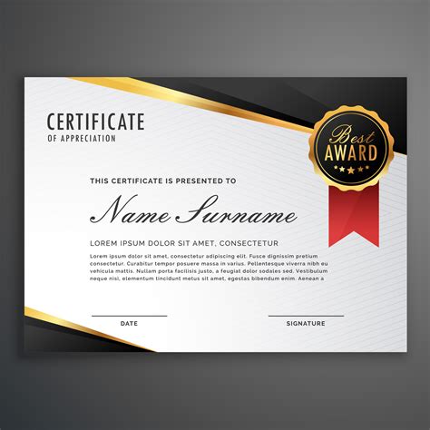 luxurious certificate design vector template - Download Free Vector Art, Stock Graphics & Images