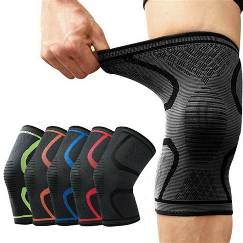 2 Pack Knee Compression Sleeve Knee Brace Support for Men Women Running Biking Sport Joint Pain ...