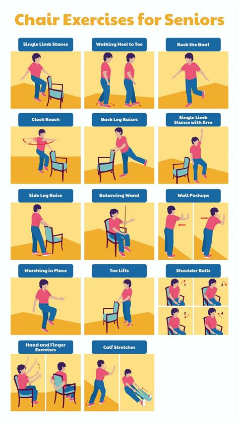 10 Best Chair Gym Exercises Printable PDF for Free at Printablee | Yoga for seniors, Senior ...