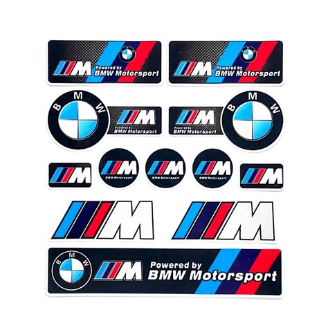 BMW Logo Reflective Car Sticker SET BMW M Performance Motorsport Decal for Car Decoration Car ...