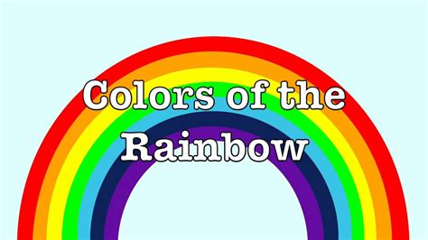 Colors of a Rainbow for kids | What colors are in a rainbow? | How many colors does a rainbow ...