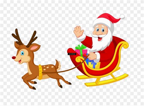 Santa Sleigh Holidays - Transparent Santa Claus Clipart - Free Transparent PNG Clipart Images ...